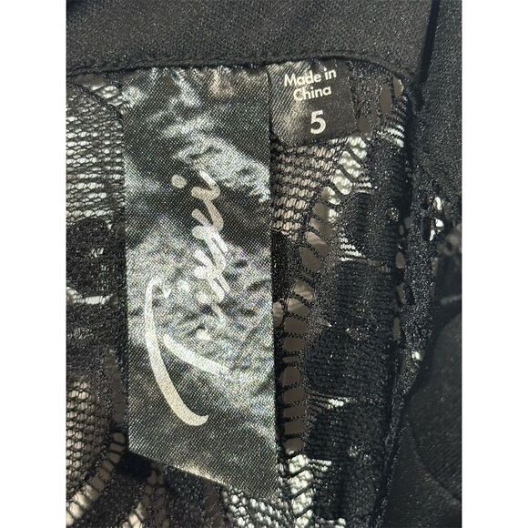 Trixxi Black Lace Bustier Midi Dress Juniors 5 Goth Fairy Grunge Y2K Party - Picture 6 of 8